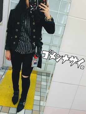 「axes femme（アクシーズファム）のアイテム（ミリタリージャケット）」を使った、きむらっこさん（レディース・152cm）の冬コーディネート