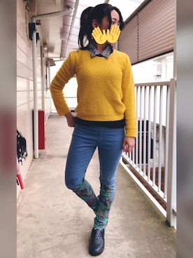「LibertyDoll（リバティードール）のアイテム（スニーカー）」を使った、きむらっこさん（レディース・152cm）の春コーディネート