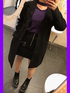 マフラーを使った ロックテイスト のレディース人気ファッションコーディネート Wear