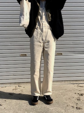 「kutir」｜「アイテム（サロペット/オーバーオール）」を使った、sakiさん（レディース・165cm）の春コーディネート