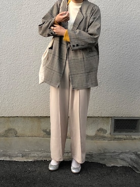 「Discoat」｜「アイテム（バレエシューズ）」を使った、sakiさん（レディース・165cm）の秋コーディネート