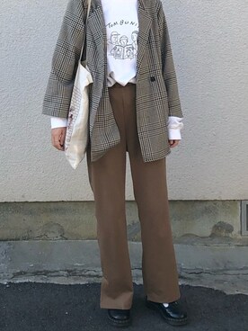 「TOMBONIA」｜sakiさん（レディース・165cm）の秋コーディネート