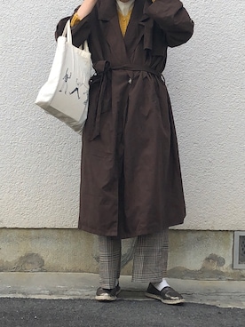 「kutir（クティール）のアイテム（ダウンジャケット/コート）」を使った、sakiさん（レディース・165cm）の秋コーディネート