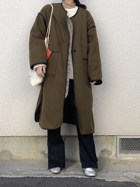 「kastane_ootd」｜「アイテム（その他アウター）」を使った、sakiさん（レディース・165cm）の冬コーディネート