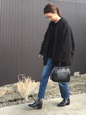 「SLOBE IENA（スローブイエナ）のアイテム（ブルゾン）」を使った、amiさん（レディース・163cm）の冬コーディネート