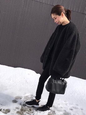 「SLOBE IENA（スローブイエナ）のアイテム（ブルゾン）」を使った、amiさん（レディース・163cm）の冬コーディネート