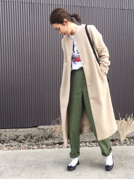 「Ray BEAMS（レイビームス）のアイテム（その他アウター）」を使った、amiさん（レディース・163cm）の冬コーディネート