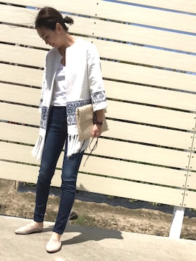 「ジーンズコーデ」｜「アイテム（腕時計）」を使った、amiさん（レディース・163cm）の春コーディネート