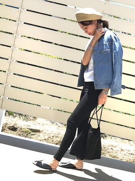 「GRL（グレイル）のカットオフストレッチスキニーパンツ（その他パンツ）」を使った、amiさん（レディース・163cm）の春コーディネート