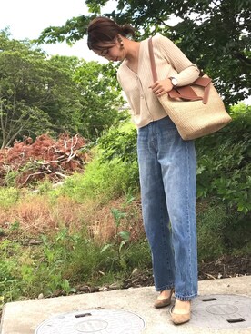 「SLOBE IENA（スローブイエナ）のアイテム（パンプス）」を使った、amiさん（レディース・163cm）の春コーディネート