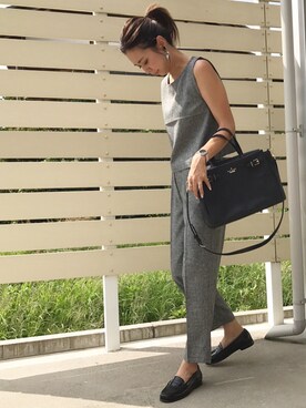 「Sheson（シーズン）のアイテム（オールインワン・サロペット）」を使った、amiさん（レディース・163cm）の秋コーディネート