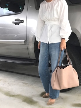 「SLOBE IENA（スローブイエナ）のアイテム（パンプス）」を使った、amiさん（レディース・163cm）の秋コーディネート