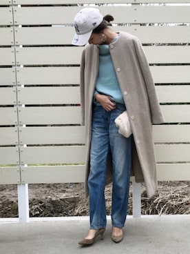 「Ray BEAMS（レイビームス）のアイテム（その他アウター）」を使った、amiさん（レディース・163cm）の秋コーディネート