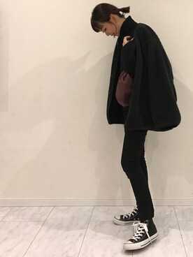 「SLOBE IENA（スローブイエナ）のアイテム（ブルゾン）」を使った、amiさん（レディース・163cm）の秋コーディネート