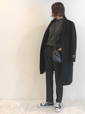 「JOURNAL STANDARD relume（ジャーナルスタンダード　レリューム）のアイテム（チェスターコート）」を使った、amiさん（レディース・163cm）の冬コーディネート
