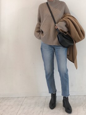 amiさんの「DIAGONAL LIB KNIT」を使ったコーディネート