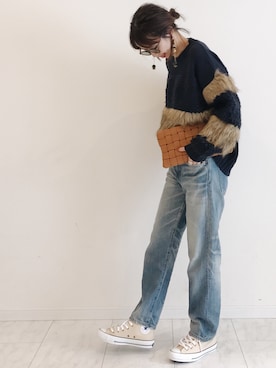「Ron Herman（ロン ハーマン）のアイテム」を使った、amiさん（レディース・163cm）の冬コーディネート