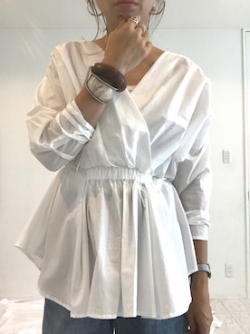 「STUDIOUS HIGH（ストゥディオスハイ）のアイテム」を使った、amiさん（レディース・163cm）の夏コーディネート