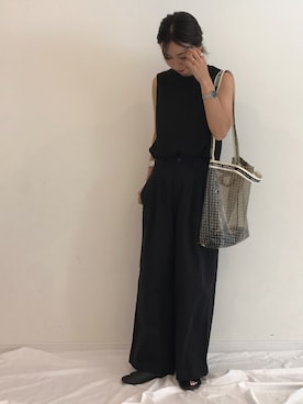 「STUDIOUS（ステュディオス）のアイテム（バッグ）」を使った、amiさん（レディース・163cm）の夏コーディネート