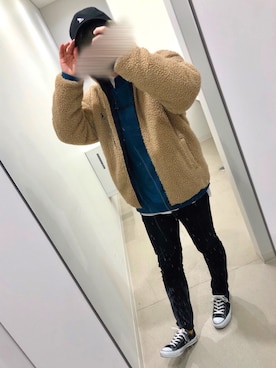 「UNIQLO（ユニクロ）の50色ソックス（消臭機能付き）（ソックス/靴下）」を使った、まさきさん（メンズ・173cm）の冬コーディネート