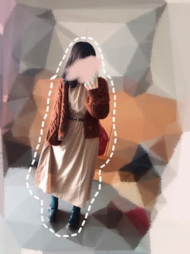 「w closet（ダブルクローゼット）の3Gケーブル編みカーディガン_（カーディガン/ボレロ、ブラウン系）」を使った、Tamacha😎💕さん（レディース・152cm）の冬コーディネート