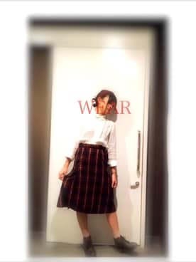 「Aラインスカート」｜「アイテム（レッグウェア）」を使った、みさん（レディース・158cm）の夏コーディネート