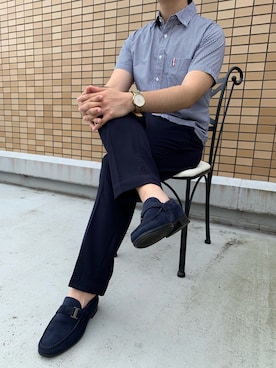 「ジーユーコーデ」｜「アイテム（アナログ腕時計）」を使った、YUSUKEさん（メンズ・168cm）の夏コーディネート