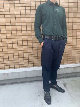 「アイテム（ローファー、グリーン系）」を使った、YUSUKEさん（メンズ・168cm）の夏コーディネート