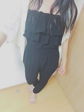 「GYDA（ジェイダ）のアイテム（つなぎ/オールインワン）」を使った、a_chanさん（レディース・160cm）の夏コーディネート