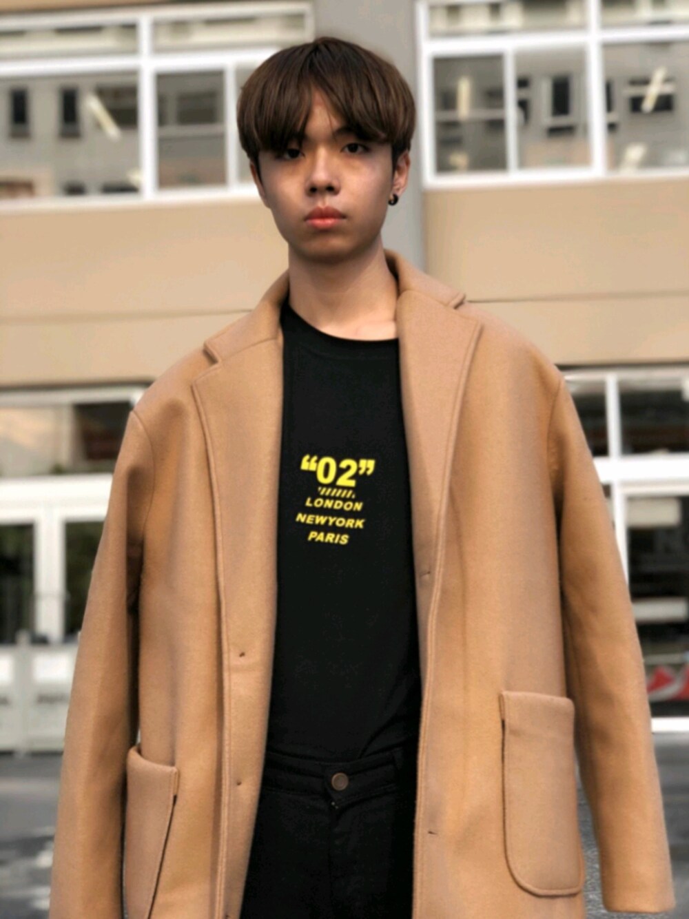 「5のアイテム（ダウンジャケット/コート、その他）」を使った、茶先生🇹🇼さん（メンズ・169cm）の冬コーディネートの1枚目の写真