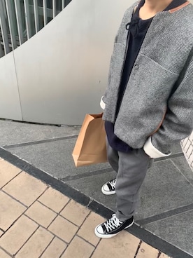 「SUNSEA（サンシー）のアイテム（ブルゾン）」を使った、yuさん（メンズ・155cm）の冬コーディネート