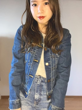 「無印良品（ムジルシリョウヒン）のアイテム（デニムジャケット）」を使った、はるぺそ。さん（レディース・150cm）の春コーディネート