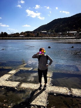 「Dr. Martens（ドクターマーチン）のDr.Martens (ドクターマーチン)/1461 3EYE GIBSON SHOES（その他シューズ）」を使った、にににさん（レディース・153cm）の春コーディネート