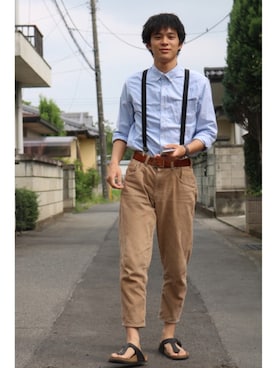 「GUIONNET（ギオネ）のアイテム」を使った、tomaさん（メンズ・179cm）の夏コーディネート