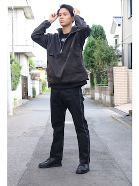 「GUIONNET（ギオネ）のアイテム」を使った、tomaさん（メンズ・179cm）の夏コーディネート