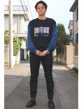 「GUIONNET（ギオネ）のアイテム」を使った、tomaさん（メンズ・179cm）の秋コーディネート