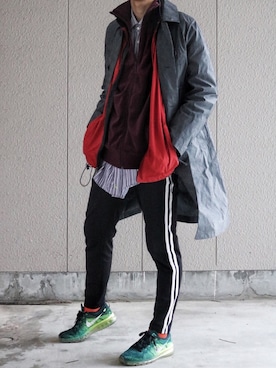 「airmax」｜「アイテム（その他アウター）」を使った、tomaさん（メンズ・179cm）の秋コーディネート