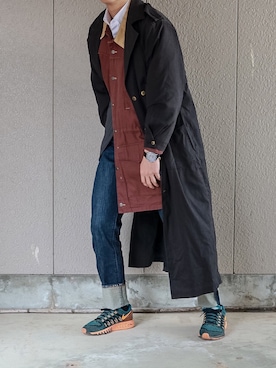 「ロールアップ」｜「アイテム（セットアップ）」を使った、tomaさん（メンズ・179cm）の春コーディネート