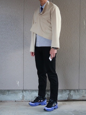 「GUIONNET（ギオネ）のアイテム」を使った、tomaさん（メンズ・179cm）の春コーディネート