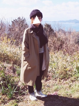 「CONVERSE（コンバース）のCONVERSE (コンバース）　【メンズ・ウイメンズ】オールスターハイ　ALL STAR HI チャックテイラー（スニーカー）」を使った、Reeiさん（レディース・157cm）の冬コーディネート