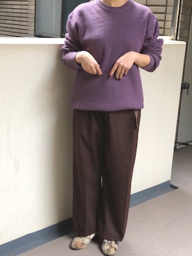 「Casselini（キャセリーニ）のアイテム（その他シューズ）」を使った、Reeiさん（レディース・157cm）の冬コーディネート