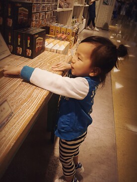 「no brand（ノーブランド）のアイテム（その他アウター）」を使った、初九さん（キッズ・90cm）の秋コーディネート