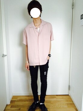 「アイテム（バングル/リストバンド）」を使った、kさん（メンズ・174cm・20代）の春コーディネート