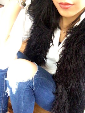「アキコーデ」｜「アイテム（その他アウター）」を使った、maopiさん（レディース・163cm）の秋コーディネート