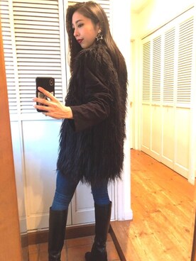 「EVRIS（エヴリス）のアイテム（その他アウター）」を使った、maopiさん（レディース・163cm）の秋コーディネート