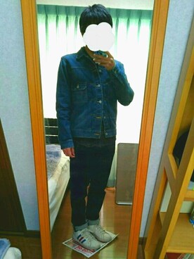 「BACK NUMBER（バックナンバー）のアイテム（デニムジャケット）」を使った、Itsukoさん（メンズ・163cm）の冬コーディネート