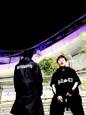 「栄」｜「アイテム（その他アウター）」を使った、おざきちさん（メンズ・165cm）の冬コーディネート