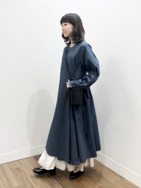 「KBF（ケイビーエフ）のバケットミニBAG（ショルダーバッグ）」を使った、やとさん（レディース・157cm）の春コーディネート