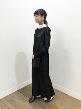「KBF（ケイビーエフ）のバケットミニBAG（ショルダーバッグ）」を使った、やとさん（レディース・157cm）の春コーディネート