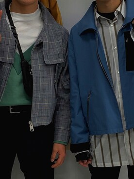 「RYO TAKASHIMA（リョウタカシマ）のアイテム（ブルゾン）」を使った、アバレンボさん（メンズ・167cm）の春コーディネート